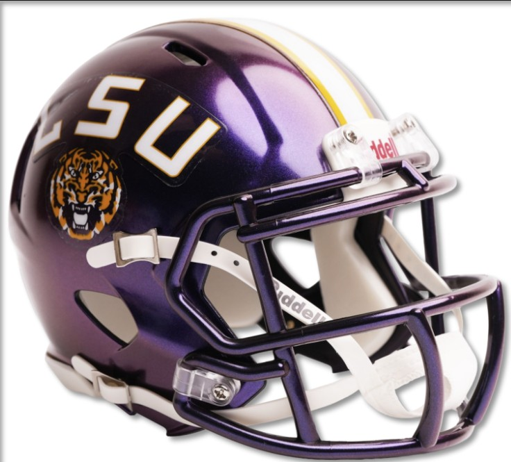 LSU Tigers Replica Riddell Speed Helmet - Purple