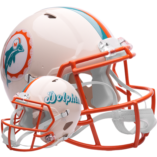 Miami Dolphins Authentic Speed Helmet - RETRO - Game Day Treasures