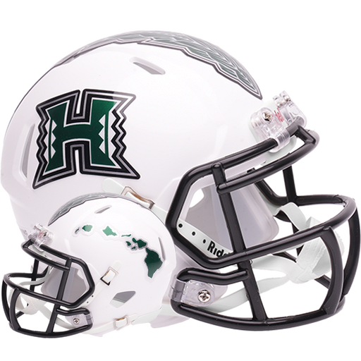 Hawaii Warriors Mini Speed Helmet - White - Game Day Treasures