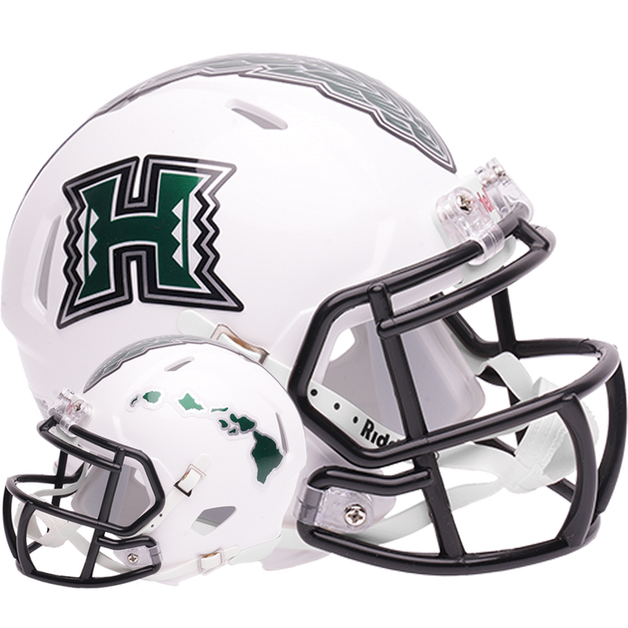 Hawaii Warriors Mini Speed Helmet - White