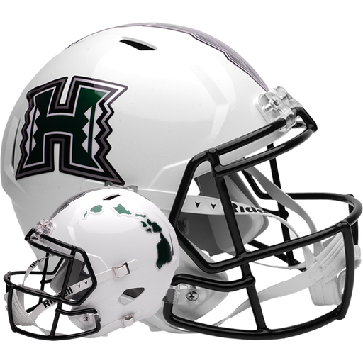 Hawaii Warriors Replica Riddell Riddell Speed Helmet - White - Game Day Treasures