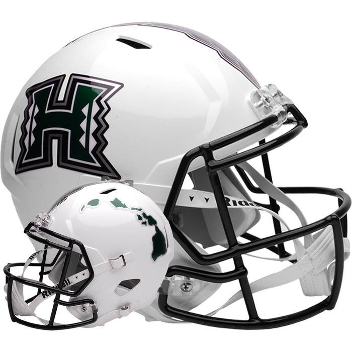 Hawaii Warriors Replica Riddell Riddell Speed Helmet - White
