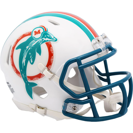 Miami Dolphins Mini Throwback Speed Helmet - 1980 to 1996 - Game Day Treasures