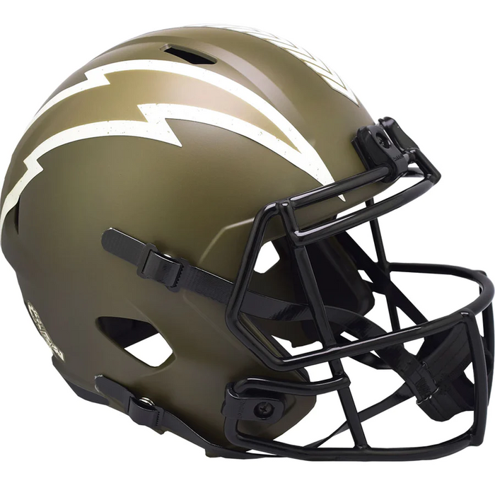 Los Angeles Chargers Replica Riddell Speed Full Size Helmet - SALUTE TO SERVICE