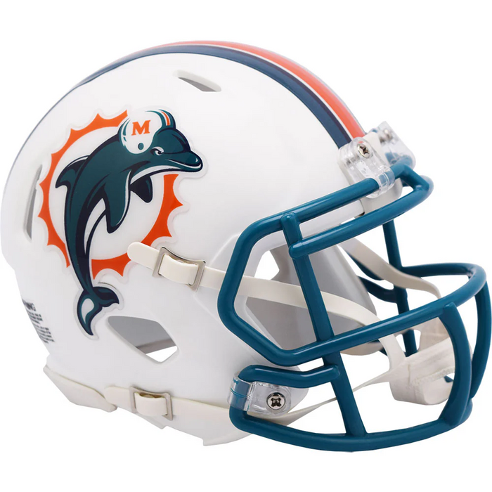 Miami Dolphins Mini Throwback Speed Helmet - 1997 to 2012 - Game Day Treasures