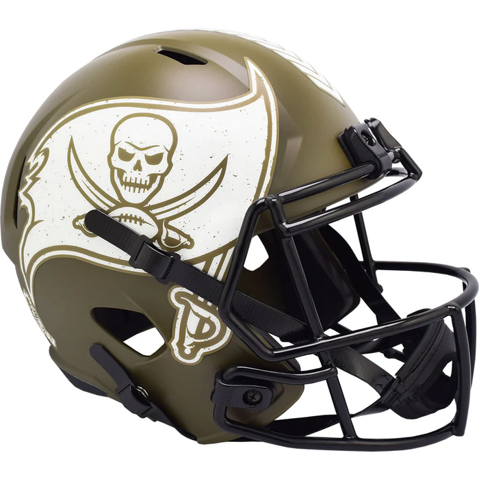 Tampa Bay Buccaneers Replica Riddell Speed Full Size Helmet - SALUTE TO SERVICE