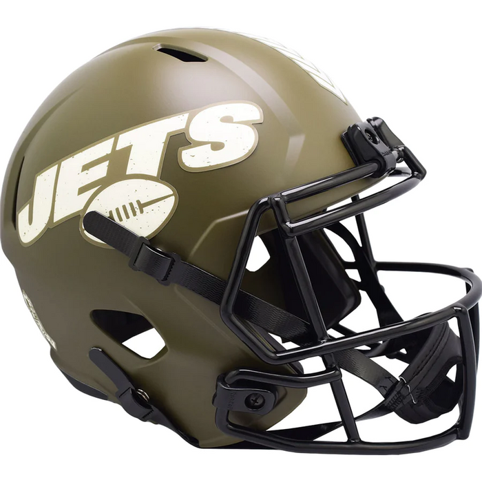 New York Jets Replica Riddell Speed Full Size Helmet - SALUTE TO SERVICE