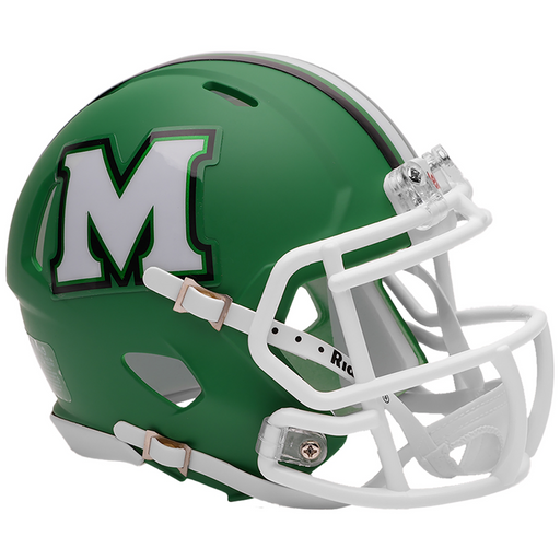 Marshall Thundering Herd Mini Speed Helmet - Flat Green - Game Day Treasures