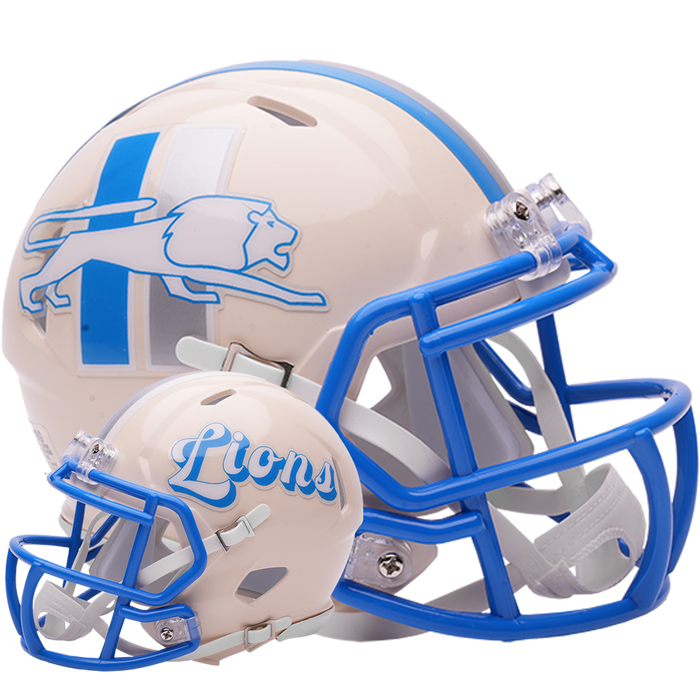 Detroit Lions Riddell Mini Speed Helmet - RETRO
