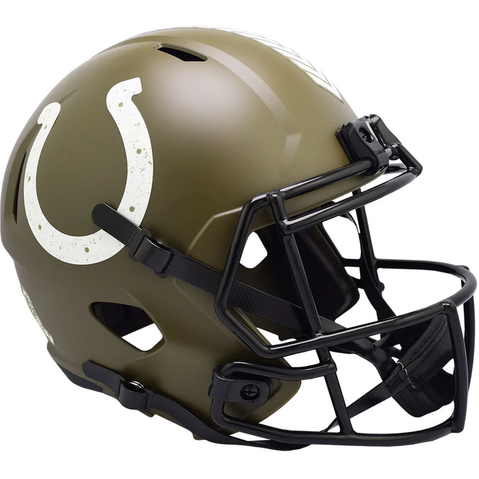 Indianapolis Colts Replica Riddell Speed Full Size Helmet - SALUTE TO SERVICE