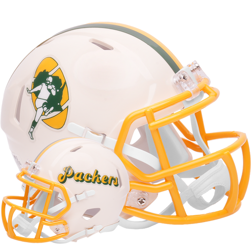 Green Bay Packers Riddell Mini Speed Helmet - RETRO - Game Day Treasures