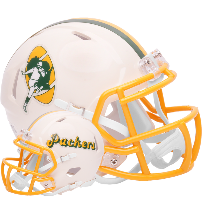Green Bay Packers Riddell Mini Speed Helmet - RETRO