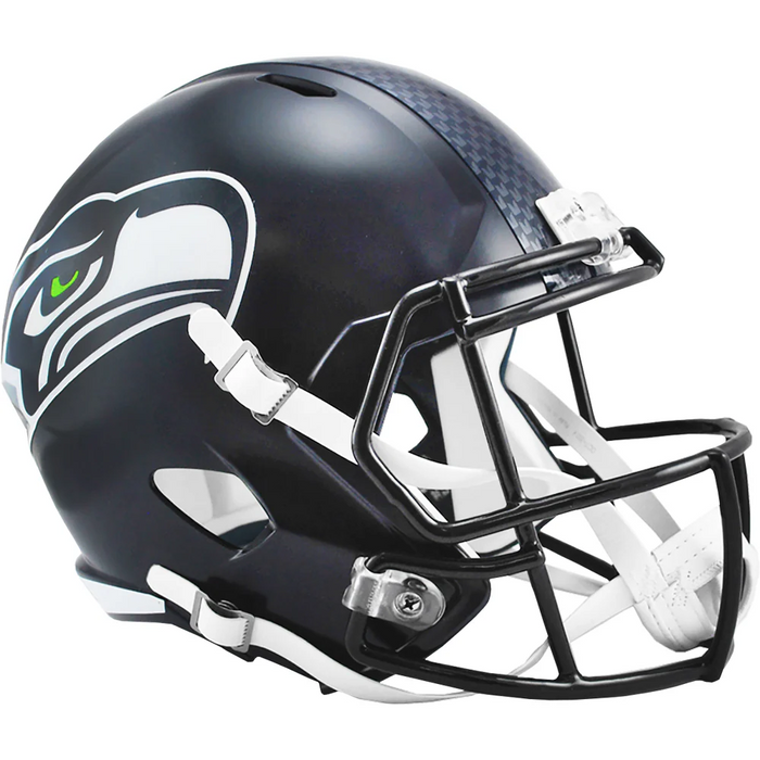 Seattle Seahawks Replica Riddell Speed Helmet - Matte Navy - Game Day Treasures