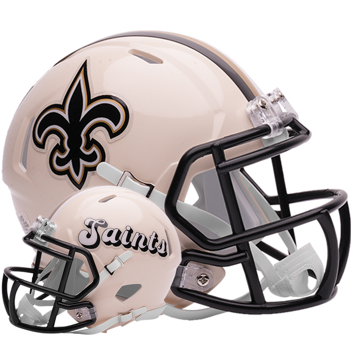 New Orleans Saints Riddell Mini Speed Helmet - RETRO - Game Day Treasures