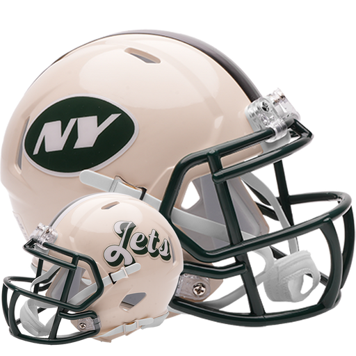 New York Jets Riddell Mini Speed Helmet - RETRO - Game Day Treasures