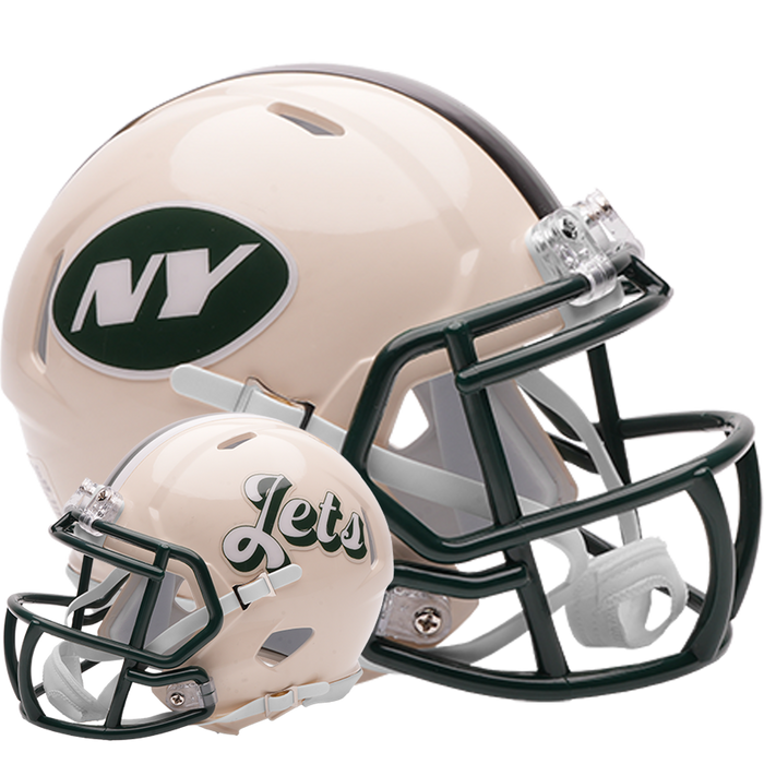 New York Jets Riddell Mini Speed Helmet - RETRO - Game Day Treasures