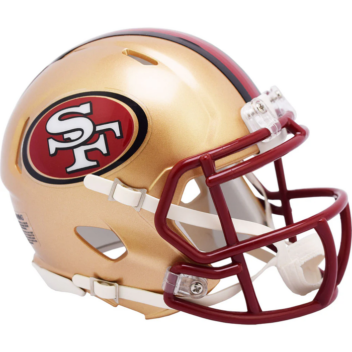 San Francisco 49ers Mini Throwback Speed Helmet - 1996 to 2008 - Game Day Treasures