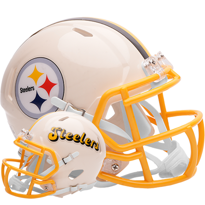 Pittsburgh Steelers Riddell Mini Speed Helmet - RETRO - Game Day Treasures
