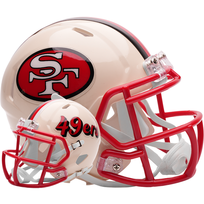 San Francisco 49ers Riddell Mini Speed Helmet - RETRO - Game Day Treasures