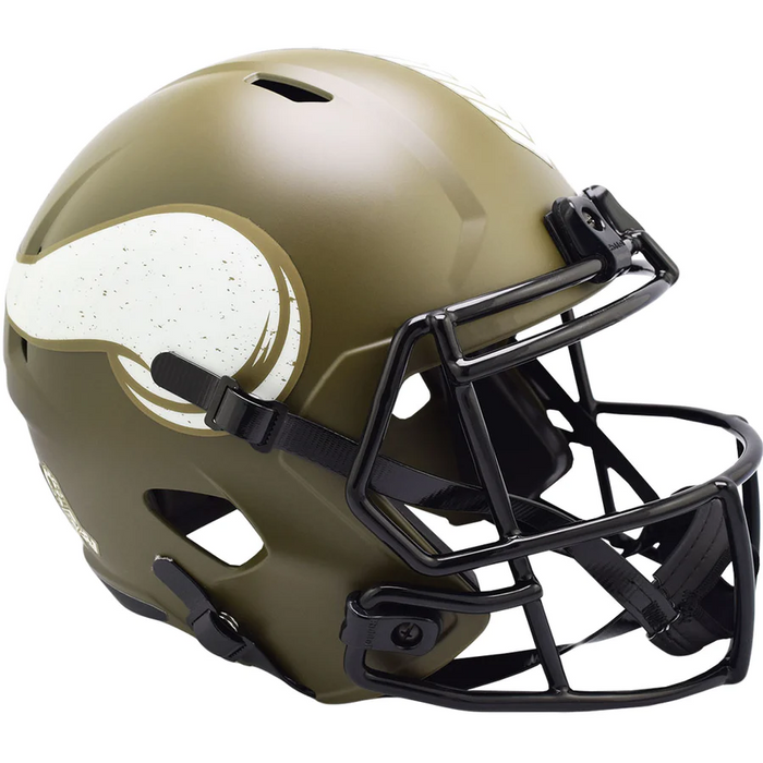Minnesota Vikings Replica Riddell Speed Full Size Helmet - SALUTE TO SERVICE