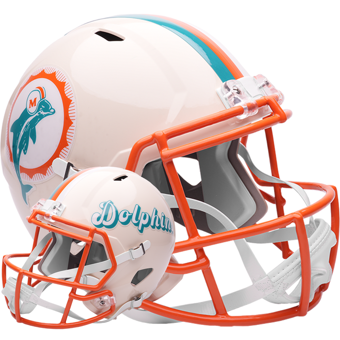 Miami Dolphins Replica Riddell Speed Helmet - RETRO