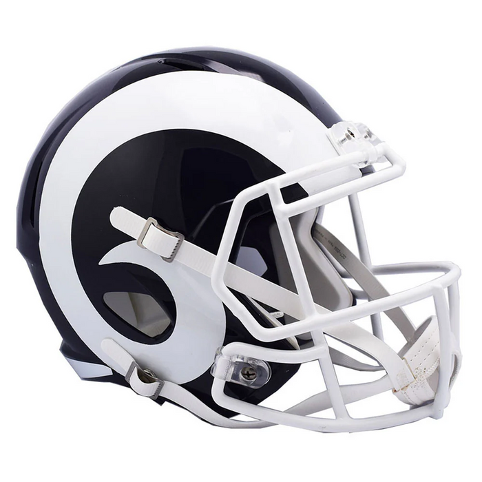 Los Angeles Rams Replica Riddell Speed Helmet - White Horn - Game Day Treasures