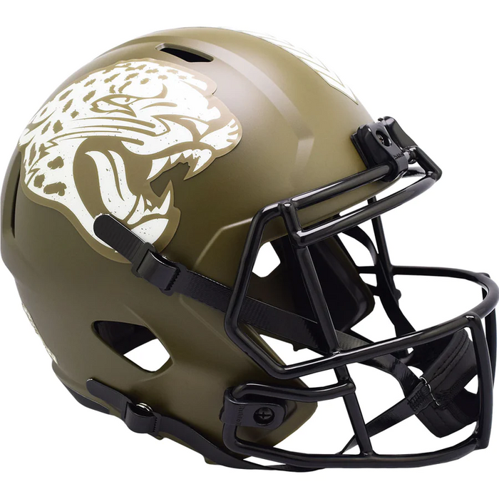 Jacksonville Jaguars Replica Riddell Speed Full Size Helmet - SALUTE TO SERVICE