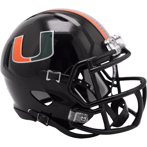 Miami Hurricanes Riddell Mini Speed Helmet - Black - Game Day Treasures