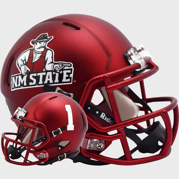 New Mexico State Aggies Riddell Mini Speed Helmet - Anodized Maroon