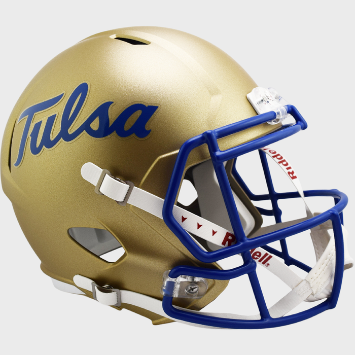 Tulsa Golden Hurricane Replica Full Size Speed Helmet - Script