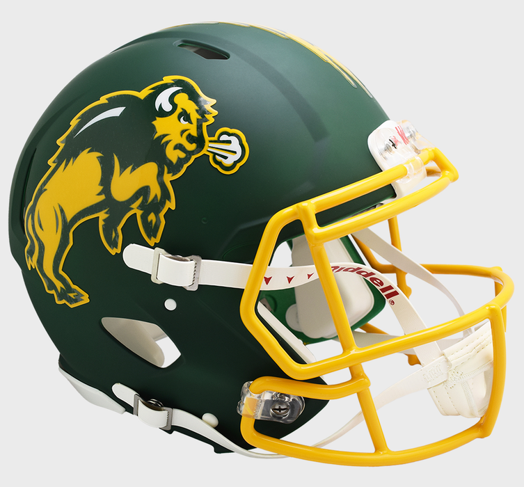 North Dakota State Bison Authentic Full Size Speed Helmet - Flat Green