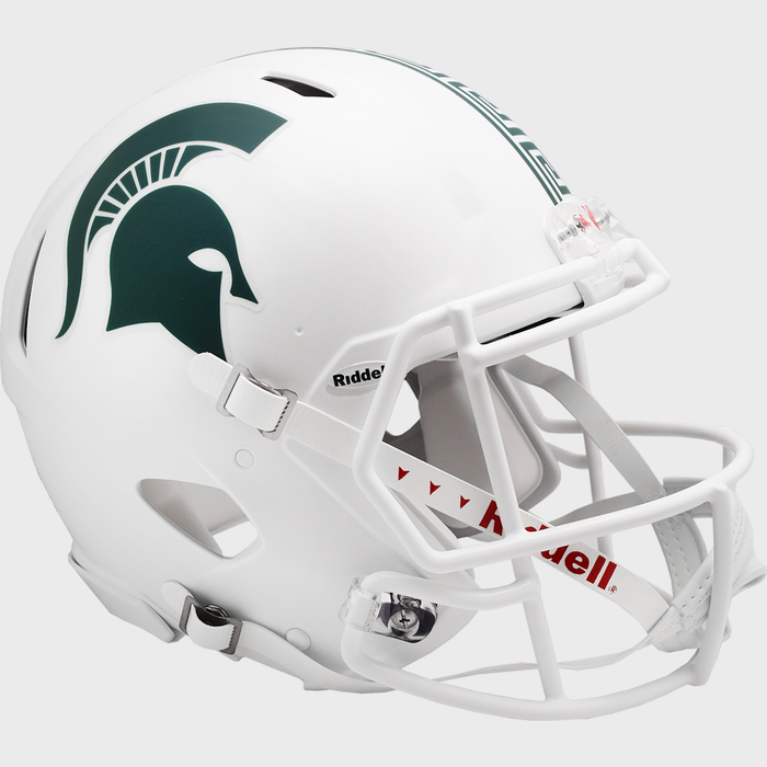 Michigan State Spartans Authentic Full Size Speed Helmet - 2023 Matte White