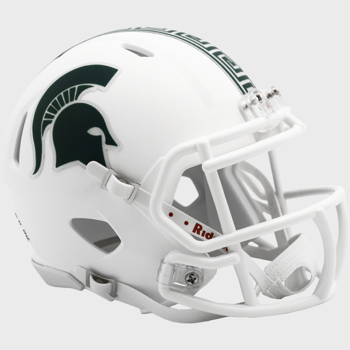 Michigan State Spartans Riddell Mini Speed Helmet - 2023 Matte White