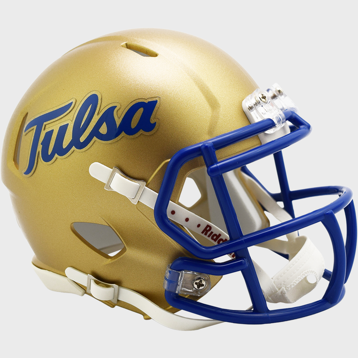 Tulsa Golden Hurricane Riddell Mini Speed Helmet - Script