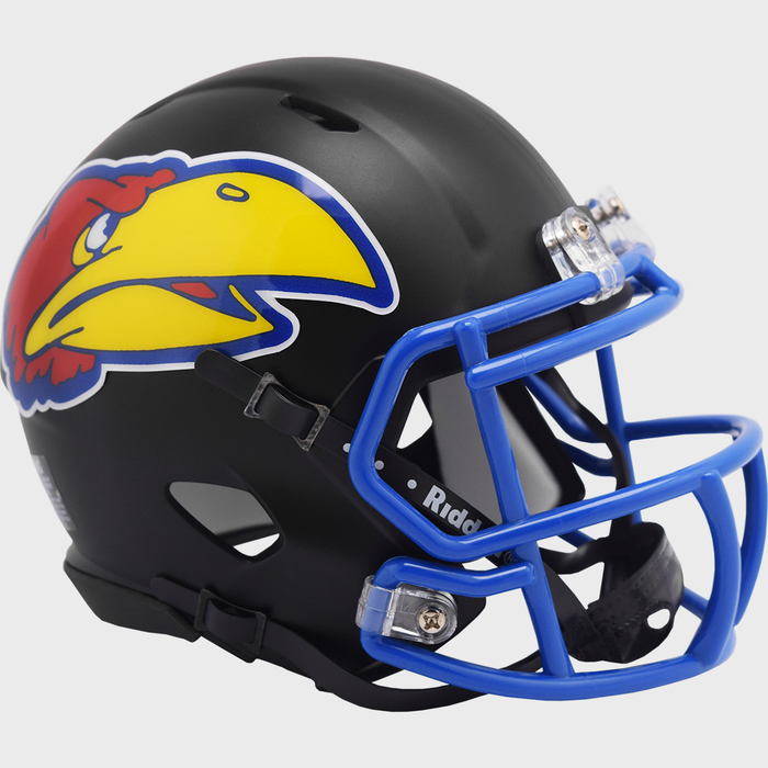 Kansas Jayhawks Riddell Mini Speed Helmet - Black