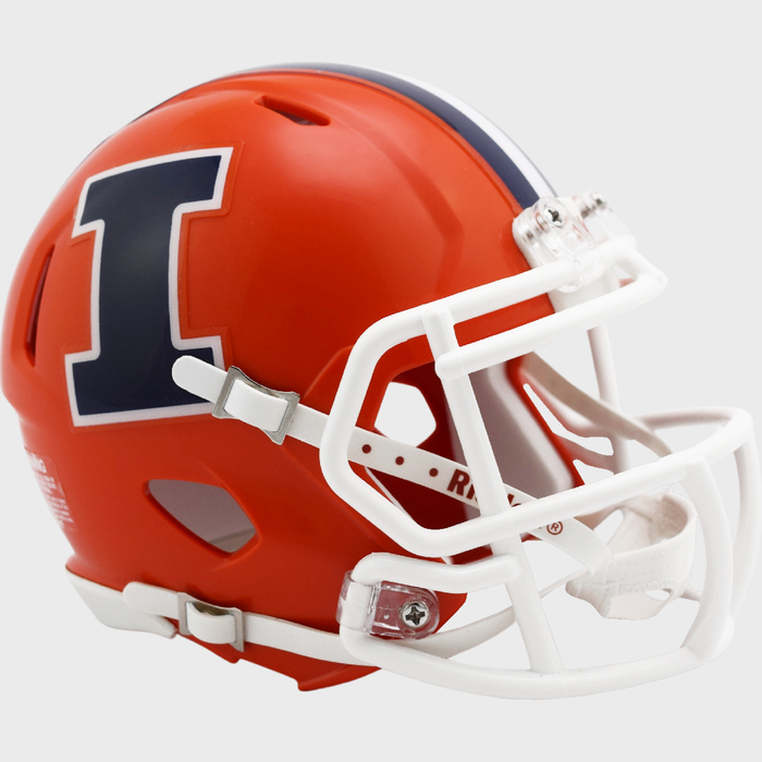 Illinois Fighting Illini Riddell Mini Speed Helmet - Orange