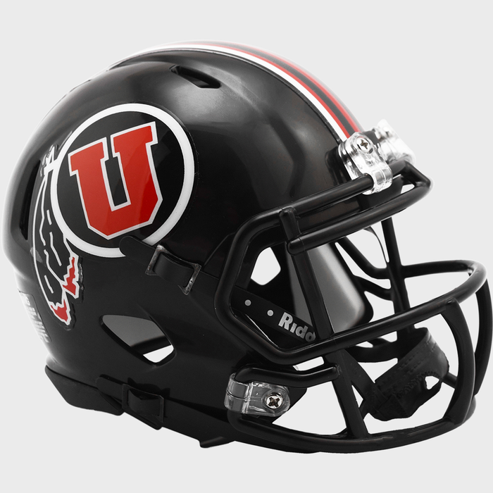 Utah Utes Riddell Mini Speed Helmet - Black