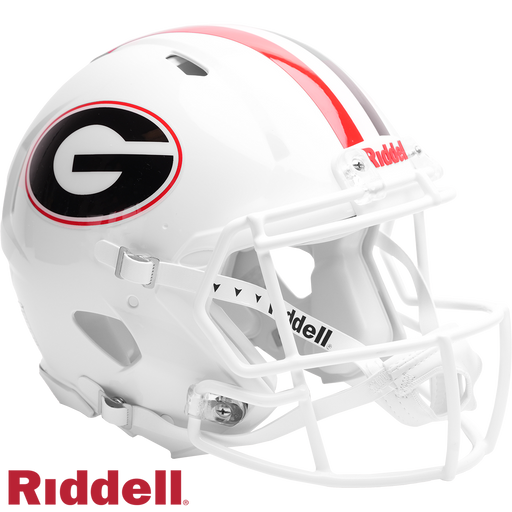 Georgia Bulldogs Authentic Riddell Speed Helmet - White - Game Day Treasures
