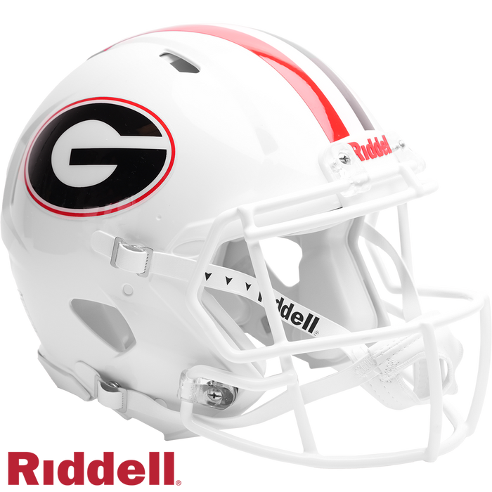 Georgia Bulldogs Authentic Riddell Speed Helmet - White - Game Day Treasures