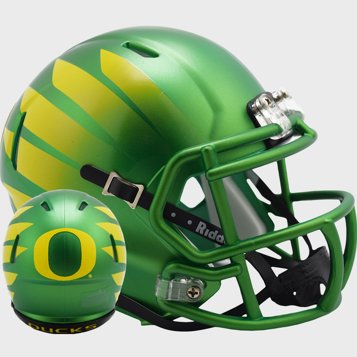 Oregon Ducks Riddell Mini Speed Helmet - Painted w/Wing