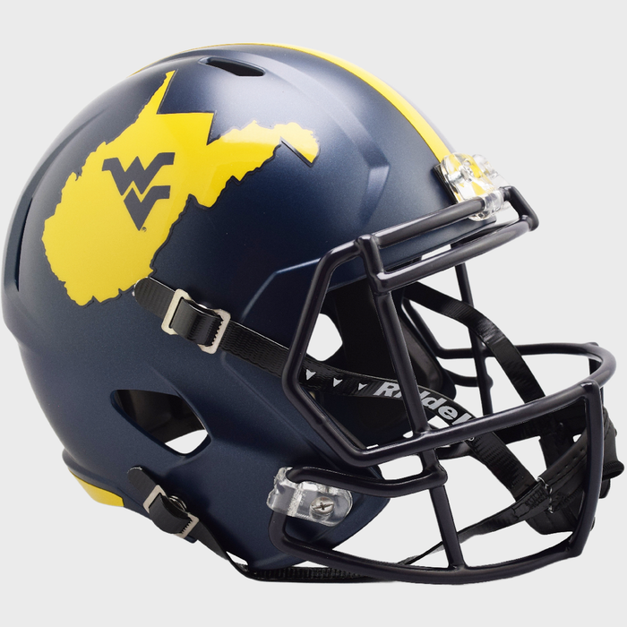 West Virginia Mountaineers Replica Full Size Speed Helmet - 2023 Country Roads