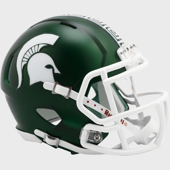 Michigan State Spartans Riddell Mini Speed Helmet - 2023 Satin Green