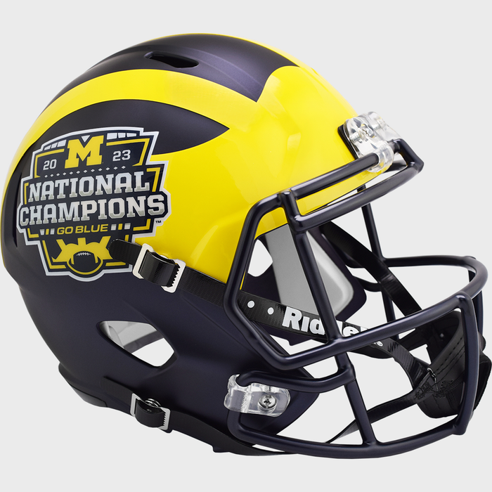 Michigan Wolverines Replica Full Size Speed Helmet - 2023 National Champions