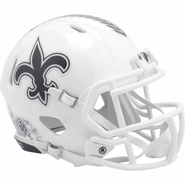 New Orleans Saints Mini Speed Helmet - Salute To Service 2024 - Game Day Treasures