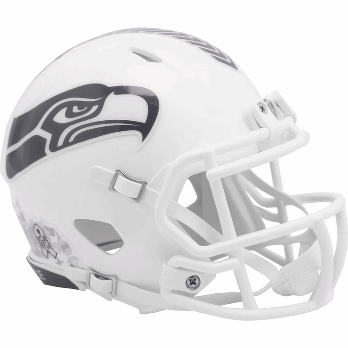 Seattle Seahawks Mini Speed Helmet - Salute To Service 2024 - Game Day Treasures