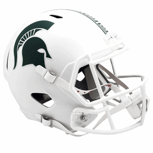 Michigan State Spartans Replica Speed Helmet - Matte White - Game Day Treasures