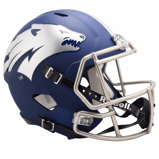 Nevada Wolf Pack Replica Speed Helmet - Matte Navy - Game Day Treasures