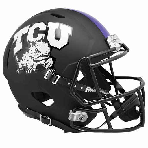TCU Horned Frogs Replica Speed Helmet - Matte Black - Game Day Treasures