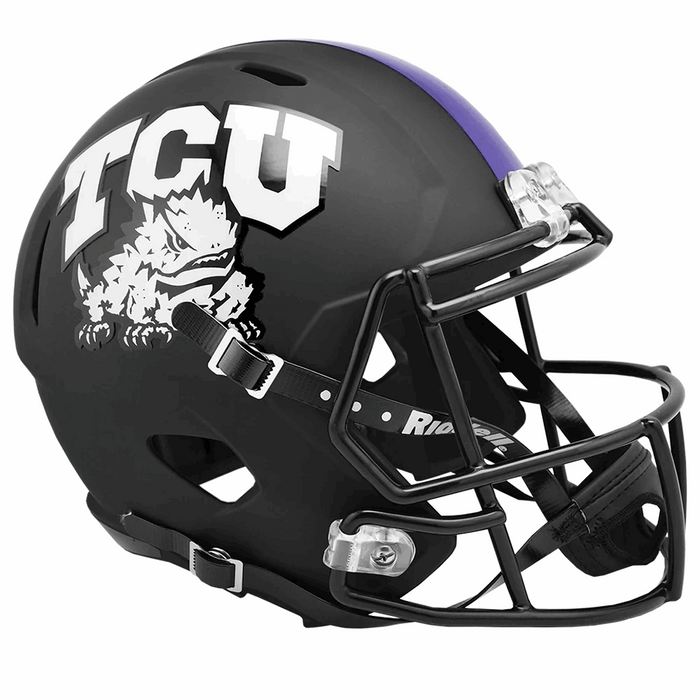 TCU Horned Frogs Replica Speed Helmet - Matte Black - Game Day Treasures