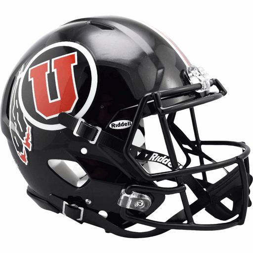 Utah Utes Authentic Riddell Speed Helmet - Black - Game Day Treasures